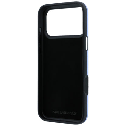 Custodia per Apple iPhone 18 Pro Max / 17 Pro Max, Karl Lagerfeld, Logo Signature in Resina Liscia Grande, Blu