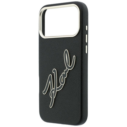 Case for Apple iPhone 18 Pro Max / 17 Pro Max, Karl Lagerfeld, Smooth Big Resin Signature Logo, Black