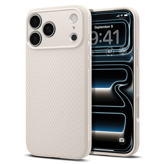 Custodia per Apple iPhone 18 Pro Max / 17 Pro Max, Spigen, Liquid Air, Beige ACS12114