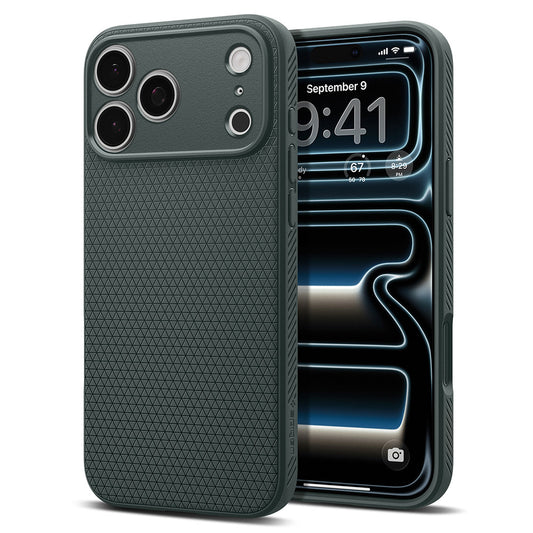 Custodia per Apple iPhone 18 Pro Max / 17 Pro Max, Spigen, Liquid Air, Verde ACS12113