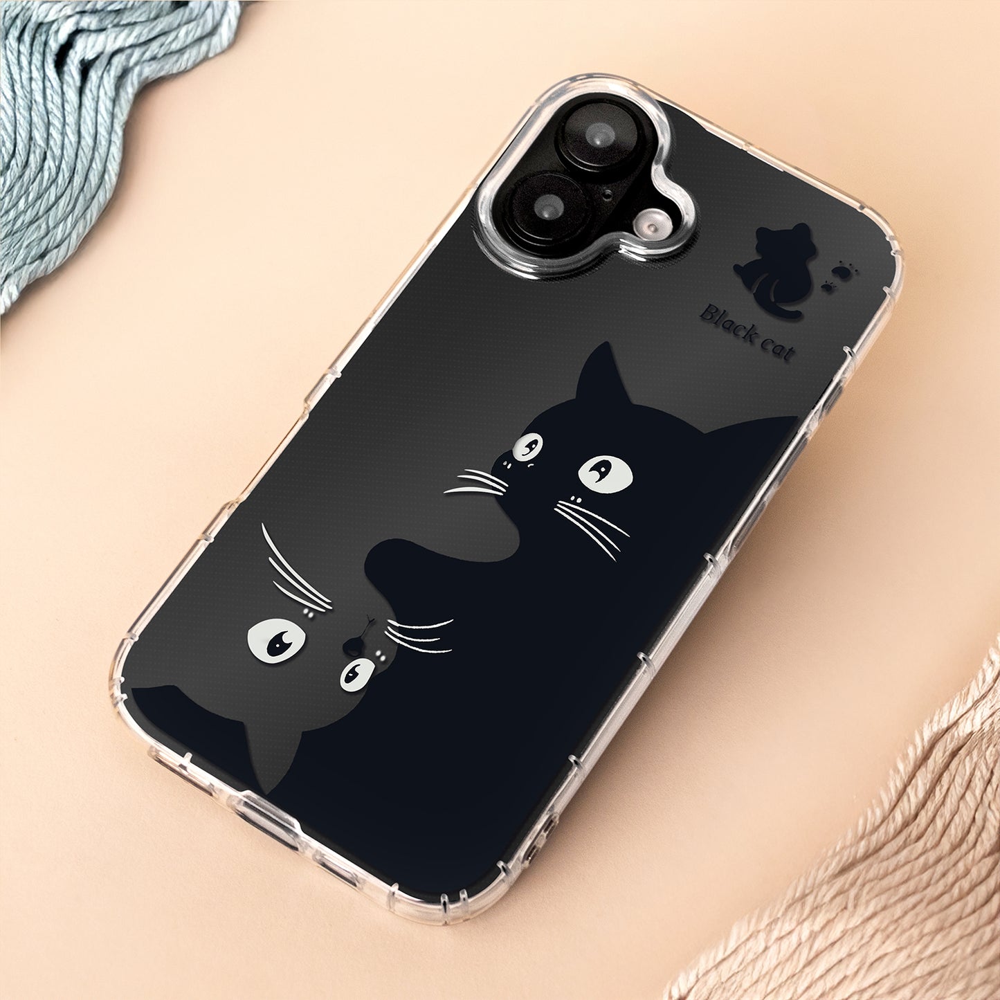Custodia per Apple iPhone 17 Pro Max, OEM, Ultra Trendy Cat, Nera