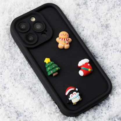 Custodia per Apple iPhone 15 Pro, OEM, Ultra Trendy 3D Christmas, Nera
