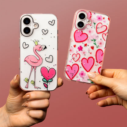 Custodia per Apple iPhone 16 Pro Max, OEM, Ultra Trendy Love 1, Multicolore