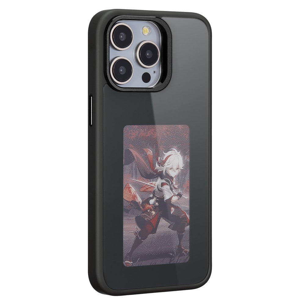 Custodia per Apple iPhone 15 Pro Max, OEM, Display Personalizzato E-Ink, Nera