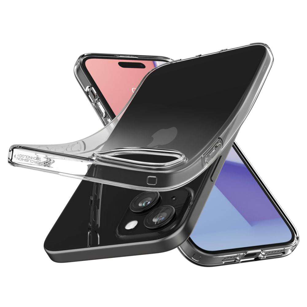Custodia per Apple iPhone 15, Spigen, Liquid Crystal, Trasparente