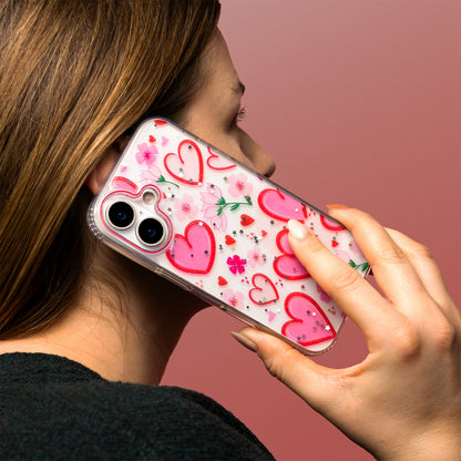 Custodia per Apple iPhone 16 Pro Max, OEM, Ultra Trendy Love 1, Multicolore