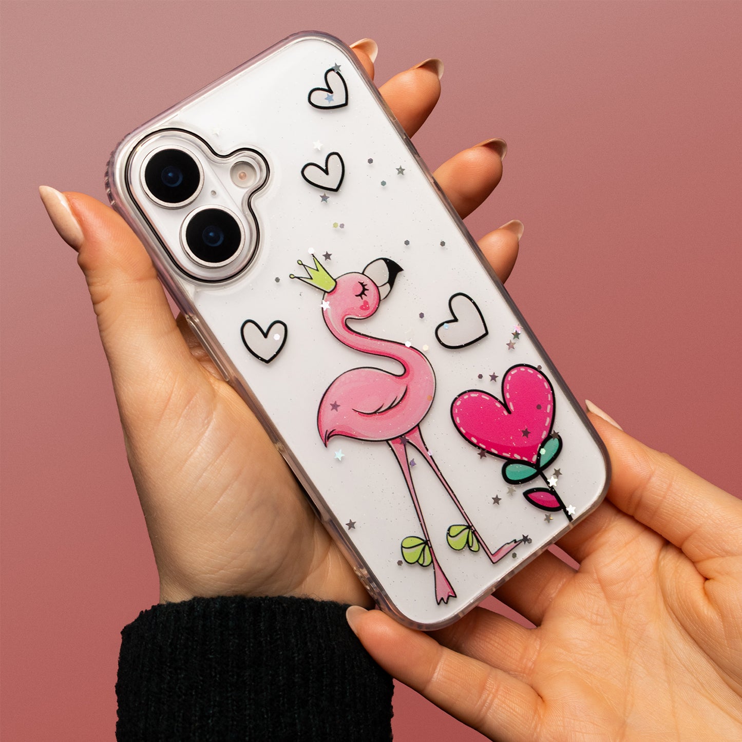 Custodia per Apple iPhone 17 Pro, OEM, Ultra Trendy Love 2, Multicolore