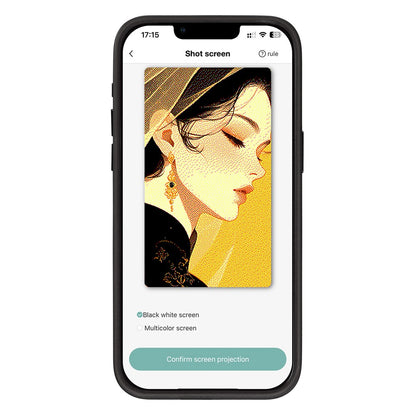 Custodia per Apple iPhone 15 Pro, OEM, Display Personalizzato E-Ink, Nera