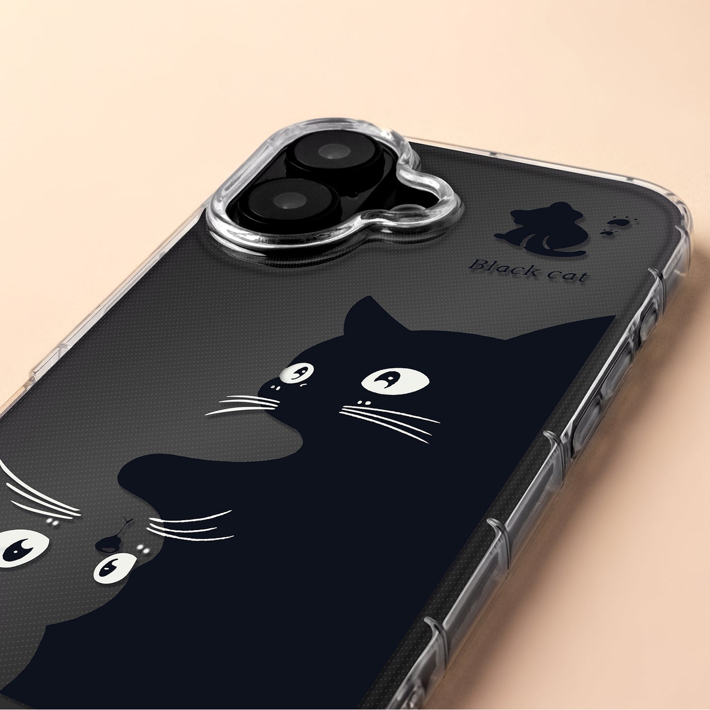 Custodia per Apple iPhone 17 Pro Max, OEM, Ultra Trendy Cat, Nera