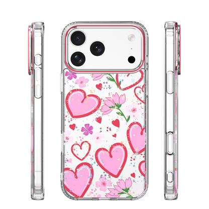 Custodia per Apple iPhone 16 Pro Max, OEM, Ultra Trendy Love 1, Multicolore