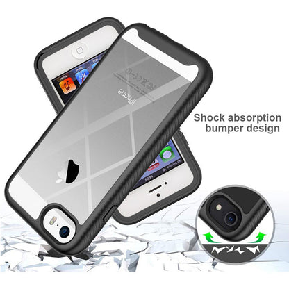 Custodia per Apple iPhone SE (2016) / 5 / 5s, Techsuit, Defense360 Pro, Nera