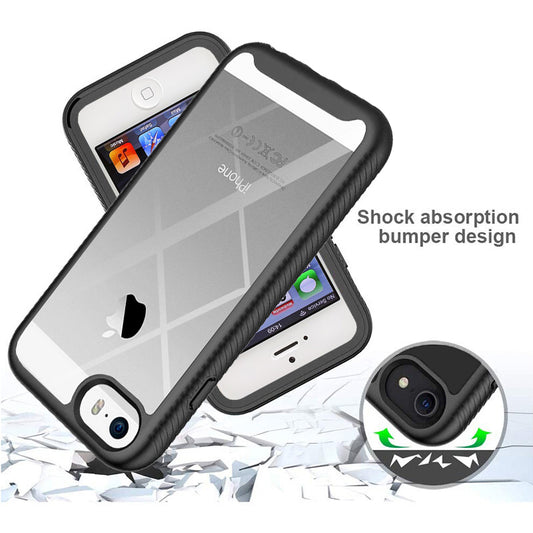 Custodia per Apple iPhone SE (2016) / 5 / 5s, Techsuit, Defense360 Pro, Nera