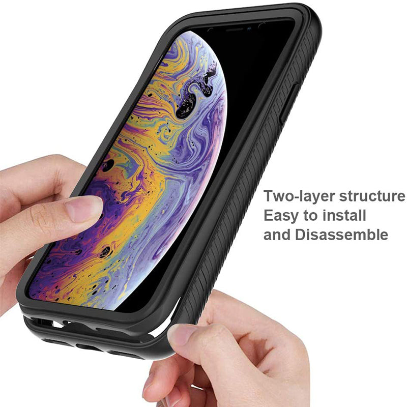 Custodia per Apple iPhone SE (2016) / 5 / 5s, Techsuit, Defense360 Pro, Nera
