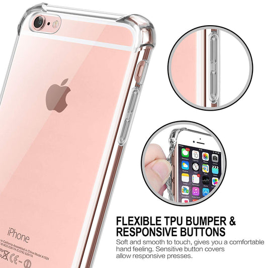 Custodia per Apple iPhone SE (2016) / 5 / 5s, Techsuit, Shockproof Clear, Trasparente