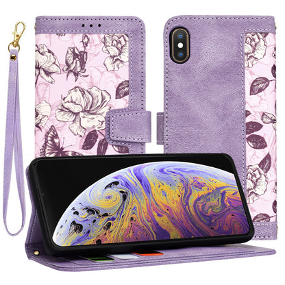 Custodia per Apple iPhone XS Max, Techsuit, FlipCraft, Viola