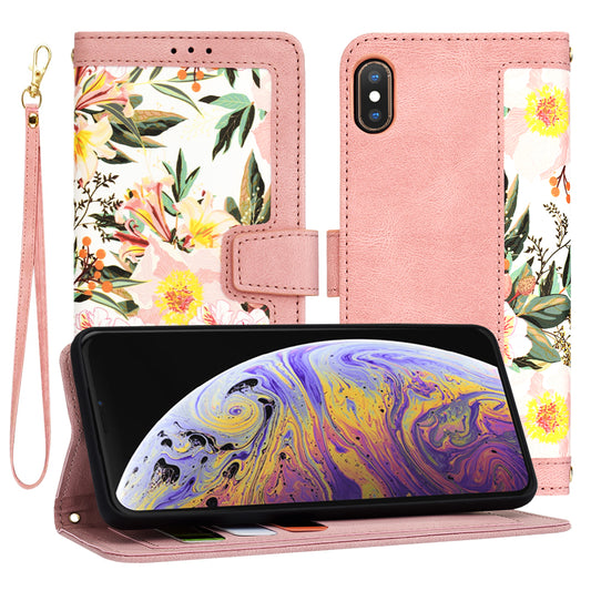 Custodia per Apple iPhone XS Max, Techsuit, FlipCraft, Rosa