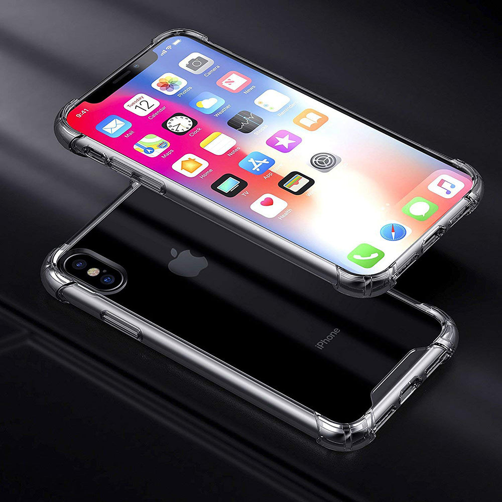 Custodia per Apple iPhone XS Max, Techsuit, Shockproof Clear, Trasparente