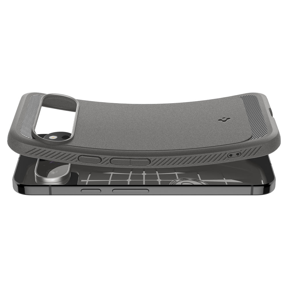 Custodia per Google Pixel 9 Pro XL, Spigen, Rugged Armor, Grigio ACS07784