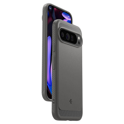 Custodia per Google Pixel 9 Pro XL, Spigen, Rugged Armor, Grigio ACS07784
