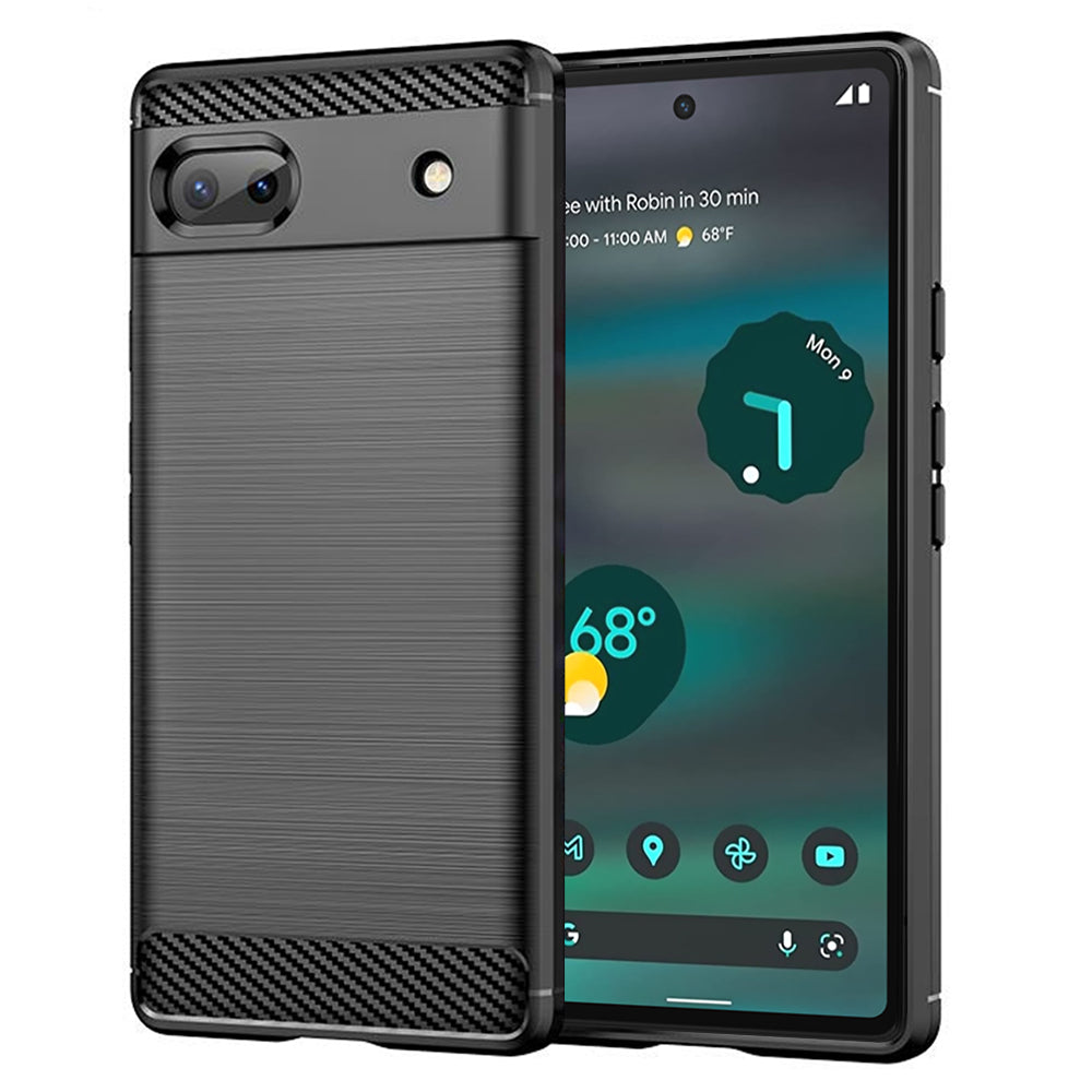 Custodia per Google Pixel 6a, Techsuit, Carbonio, Nera