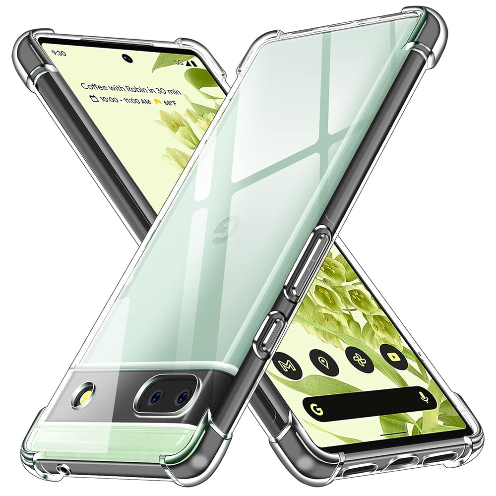 Custodia per Google Pixel 6a, Techsuit, Shockproof Clear, Trasparente