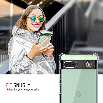 Custodia per Google Pixel 6a, Techsuit, Shockproof Clear, Trasparente