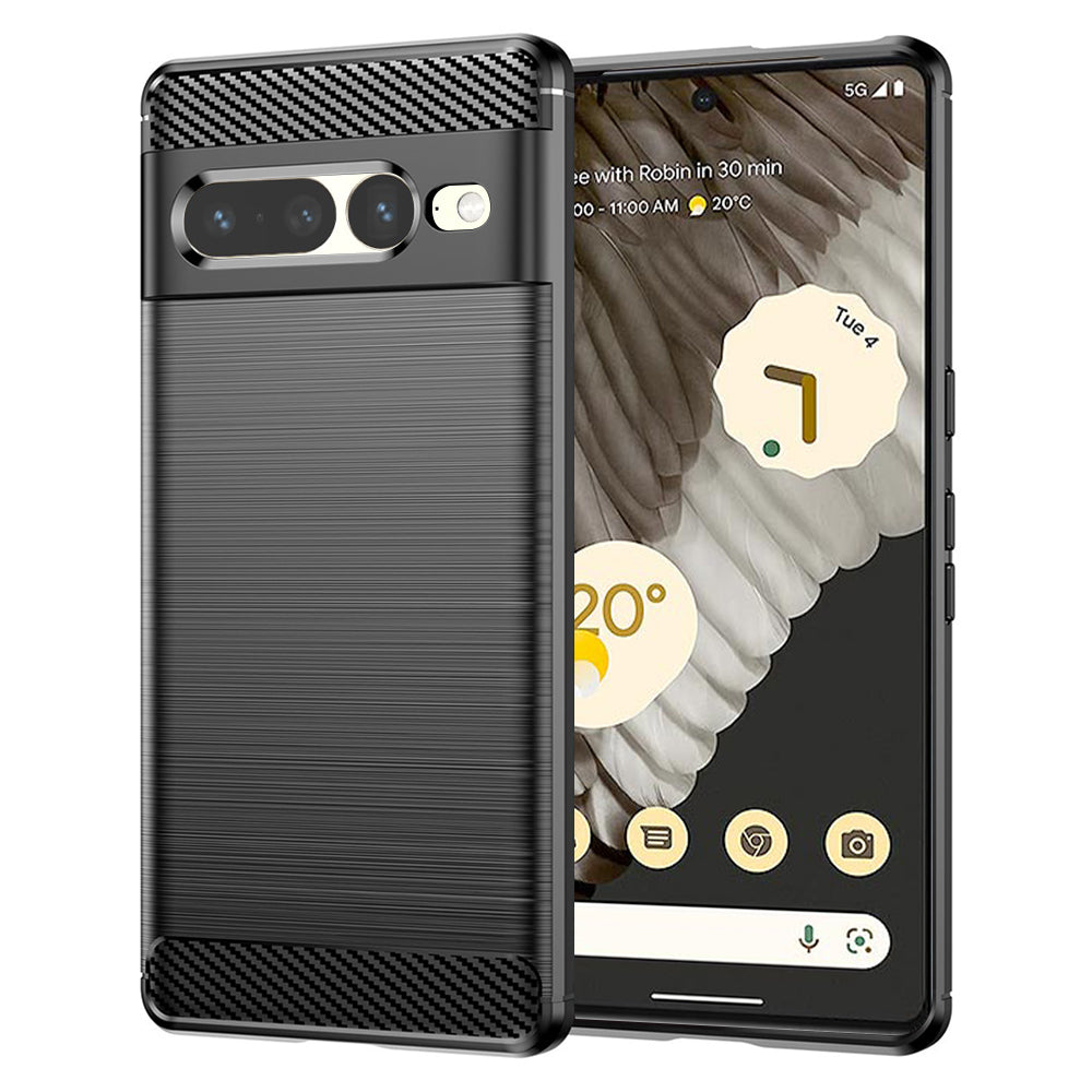 Custodia per Google Pixel 7 Pro, Techsuit, Carbonio, Nera