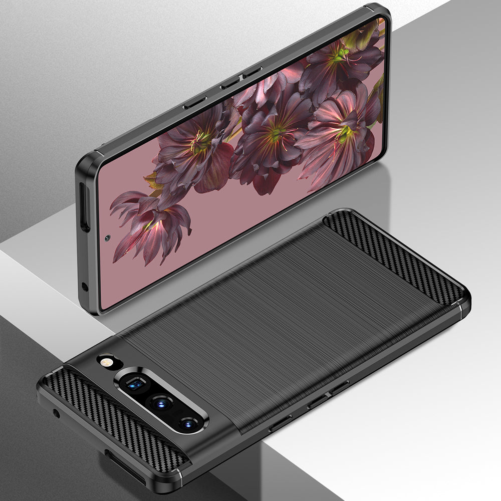 Custodia per Google Pixel 7 Pro, Techsuit, Carbonio, Nera