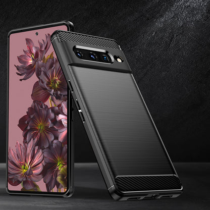 Custodia per Google Pixel 7 Pro, Techsuit, Carbonio, Nera