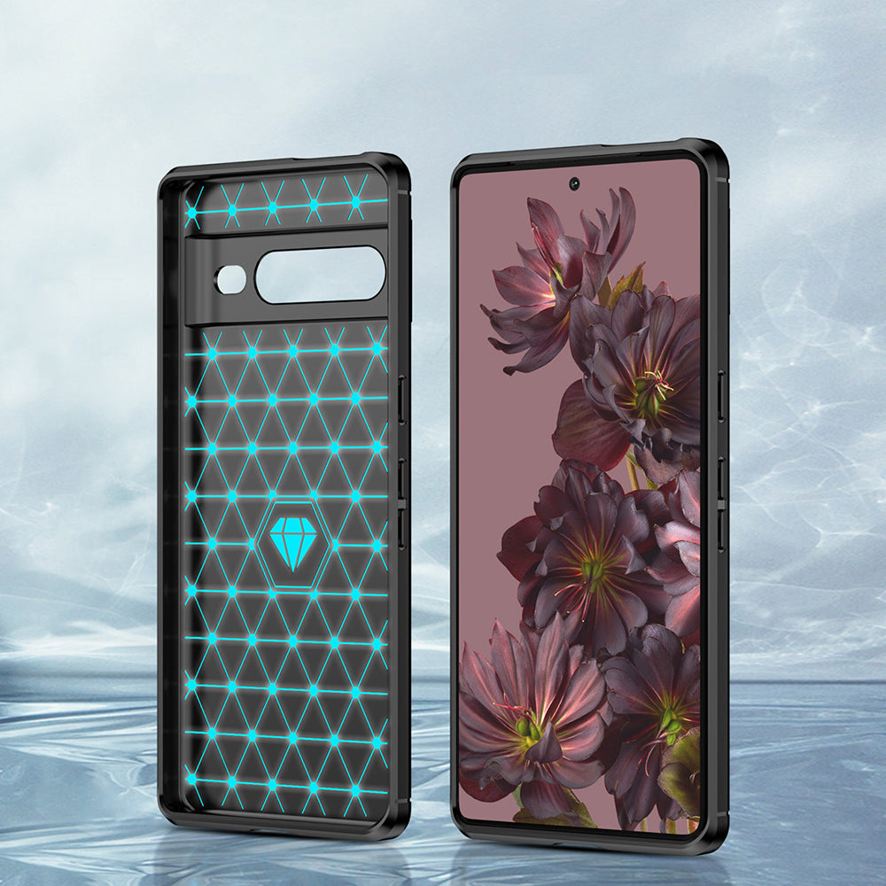 Custodia per Google Pixel 7 Pro, Techsuit, Carbonio, Nera