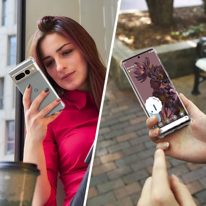 Custodia per Google Pixel 7 Pro, Techsuit, Shockproof Clear, Trasparente