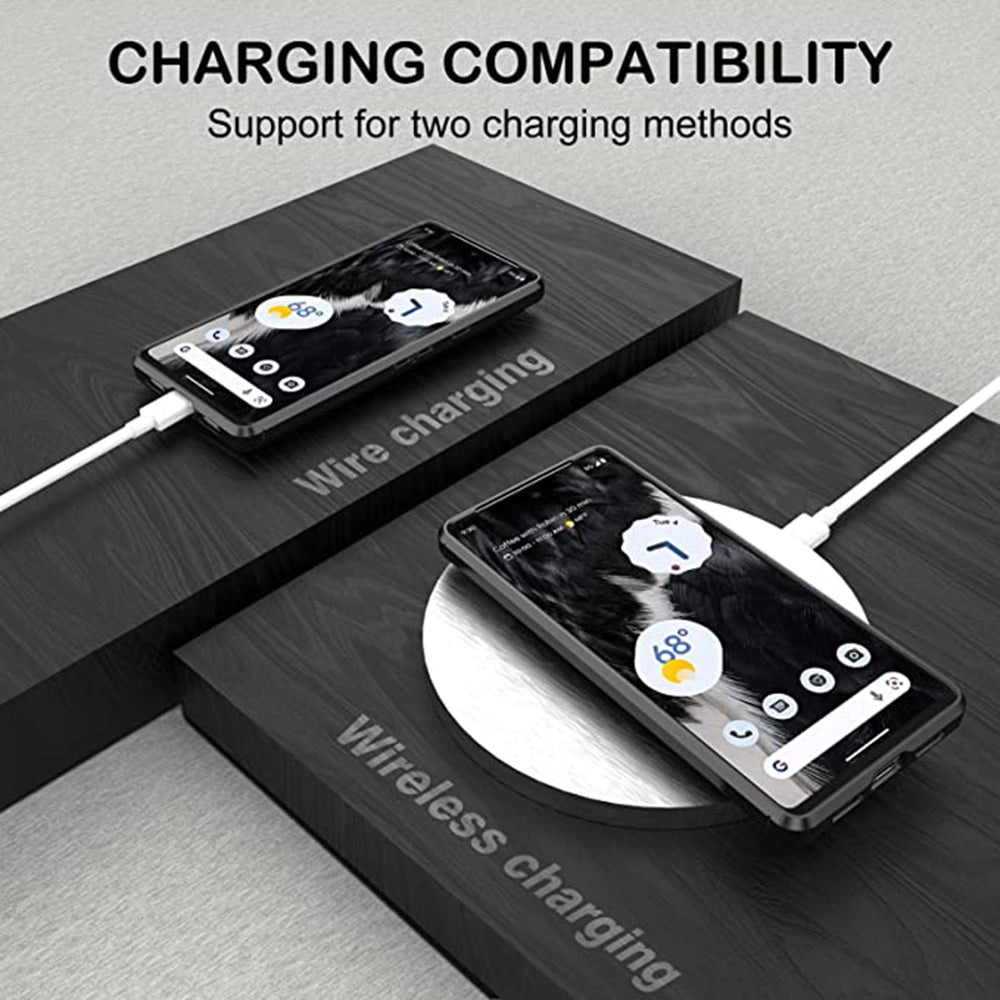 Custodia per Google Pixel 7, Techsuit, Carbonio, Nera