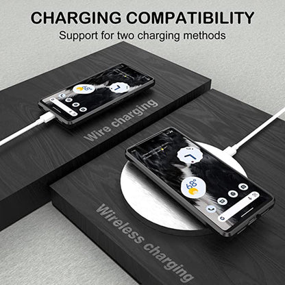 Custodia per Google Pixel 7, Techsuit, Carbonio, Nera