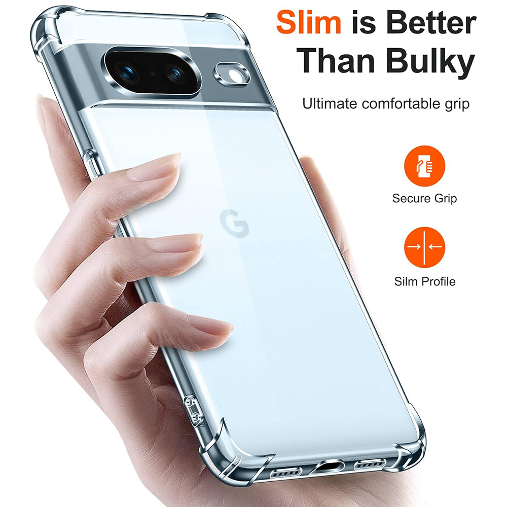 Custodia per Google Pixel 7, Techsuit, Shockproof Clear, Trasparente