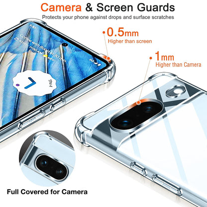 Custodia per Google Pixel 7, Techsuit, Shockproof Clear, Trasparente