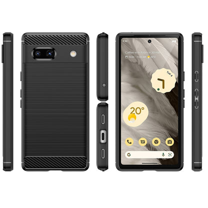 Custodia per Google Pixel 7a, Techsuit, Carbonio, Nera