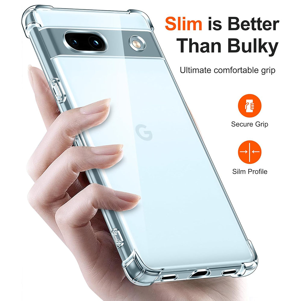 Case for Google Pixel 7a, Techsuit, Shockproof Clear, Transparent