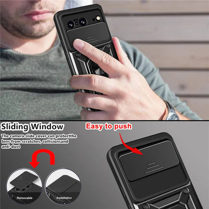 Custodia per Google Pixel 8, Techsuit, CamShield, Nera