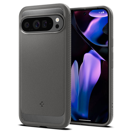 Custodia per Google Pixel 9 Pro XL, Spigen, Rugged Armor, Grigio ACS07784