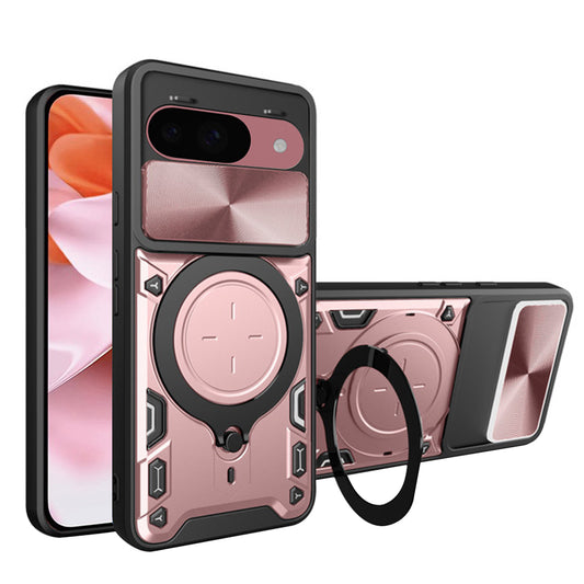 Custodia per Google Pixel 9 / 9 Pro, Techsuit, CamGuard Pro, Rosa Dorato