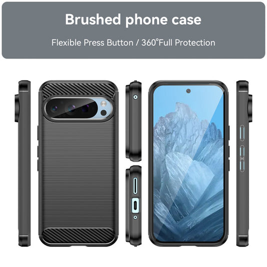 Custodia per Google Pixel 9 / 9 Pro, Techsuit, Carbonio, Nera