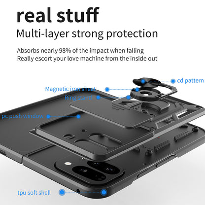 Custodia per Google Pixel 9 Pro Fold, Techsuit, CamShield, Blu