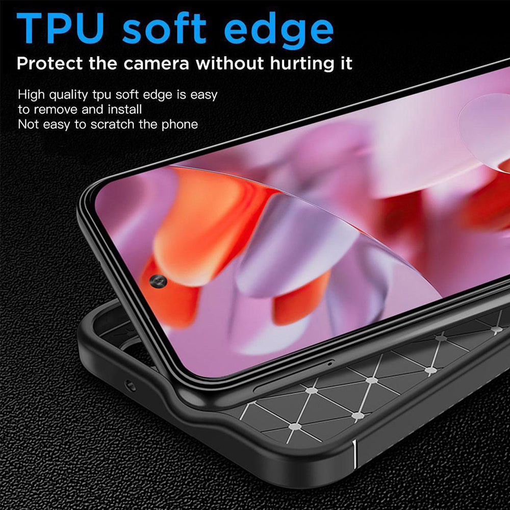 Custodia per Google Pixel 9 Pro, Techsuit, CarbonFiber, Nera