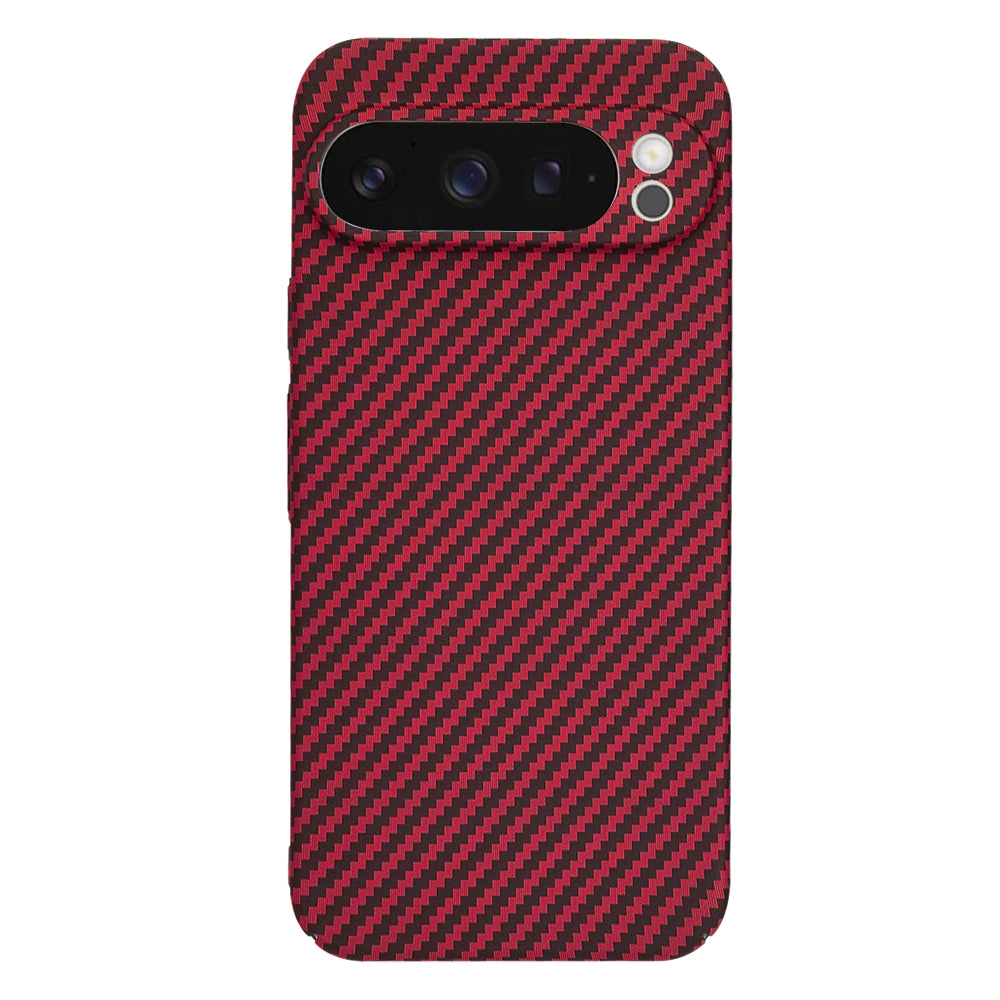 Custodia per Google Pixel 9 Pro, Techsuit, Carbonite FiberShell, Rossa