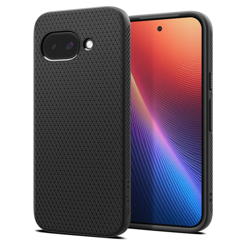 Custodia per Google Pixel 9a, Spigen, Liquid Air, Nero Opaco ACS09039
