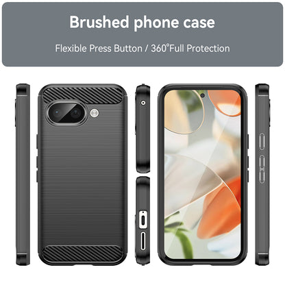 Custodia per Google Pixel 9a, Techsuit, Carbonio, Nera