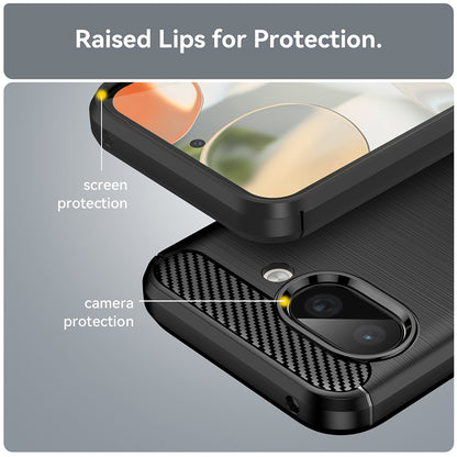 Custodia per Google Pixel 9a, Techsuit, Carbonio, Nera