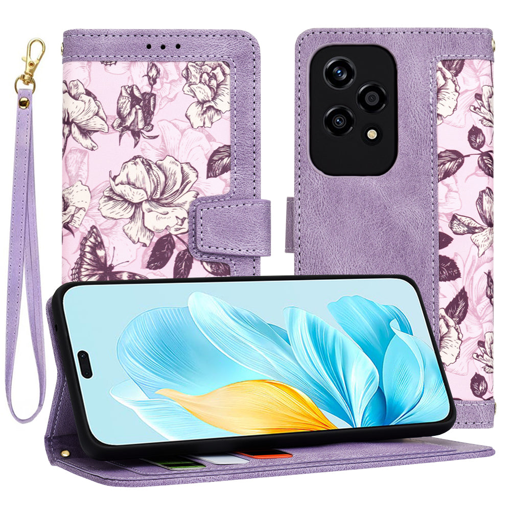 Custodia per Honor 200 Lite, Techsuit, FlipCraft, Viola