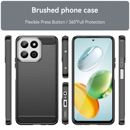 Custodia per Honor 200 Smart, Techsuit, Carbonio, Nera