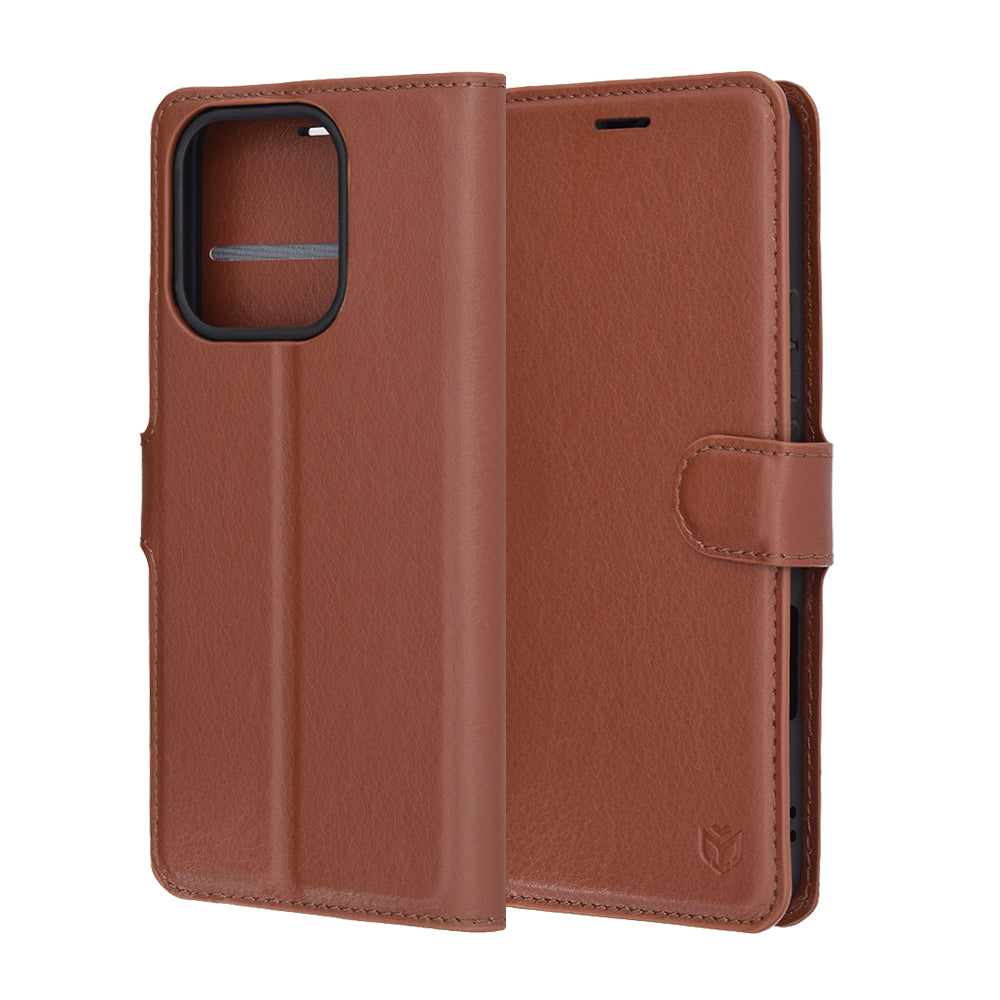 Custodia per Honor 400 Lite, Techsuit, Leather Folio, Marrone